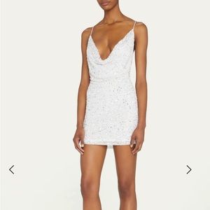 Retrofete Mich Sequined Cowl-Neck Cocktail Dress